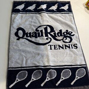 Tennis Hand Towel - Black and White